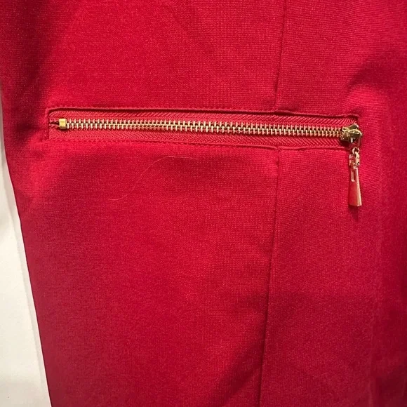 Genhoo Women's Red Long Sleeve Blazer Open Front Cardigan Jacket Work - Picture 3 of 10